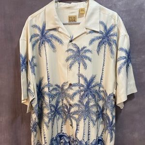 Jos. A bank. Classic Palm tree 100% silk button down.